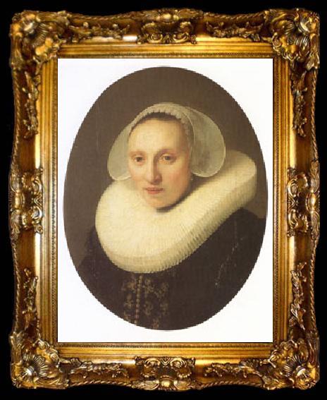 framed  REMBRANDT Harmenszoon van Rijn Cornelia Pronck wife of Albert Cuyper (mk05), ta009-2